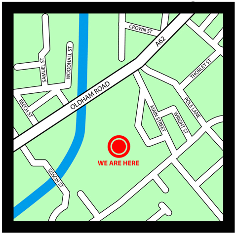 map of the practice location